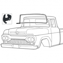 Windshield Seal - No Groove for Chrome - 1957-60 Ford Truck