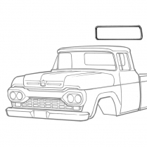Back Glass Seal - No Groove for Chrome - 1957-60 Ford Truck