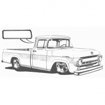 Back Glass Seal - with Groove for Chrome - 1957-60 Ford Truck