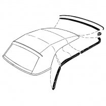 Weather Stripping Kit - Convertible Top - 1952-54 Ford Car  