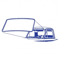 Windshield Seal - No Groove for Chrome - 1953-55 Ford Truck