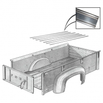 Bed Strip Set - Stainless - 8' Bed - No Holes - 1948-72 Ford Truck