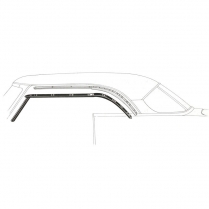 Roof Rail Seals - Pair - 1952-54 Ford Car, 1952-54 Mercury Car