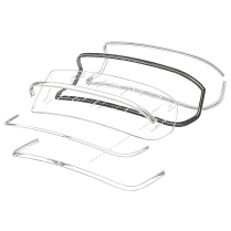 Back Glass Seal - Mercury - Sun Valley & Sport Coupe - 1953-54 Ford Car  