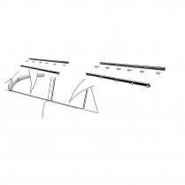 Door & Quarter Window Glass Anti-Rattler Kit - 2 Door Sedan - Push in - Falcon - 1960-62 Ford Car  