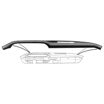 Dash Pad - Padded Black - 1960-62 Ford Galaxie
