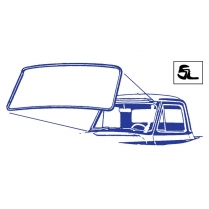 Windshield Seal - with Groove for Chrome - 1961-66 Ford Truck