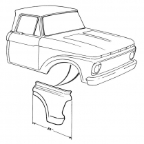 Fender Panel - 1961-66 Ford Truck    