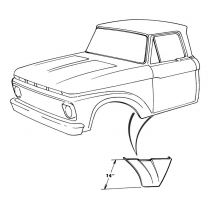 Fender Panel - 1961-66 Ford Truck    