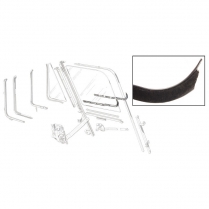 Door Glass Anti-Rattlers - Black Bead - 1961-66 Ford Truck    