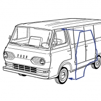 Door Seal Kit - Front Doors - 1961-67 Ford Econoline