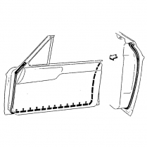 Door Seal Kit - Pair - 2 Door Hardtop - 1963-65 Ford Fairlane, 1963 Mercury Meteor