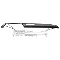 Dash Pad - Black - 1963-64 Ford Galaxie