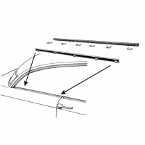 Door & Quarter Window Glass Anti-Rattler Kit - Hardtop - Galaxie except XL - 1963 Ford Car  