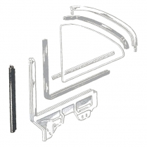 Quarter Window Seals - Convertible - Pair - 1963-65 Ford Car, 1963-65 Mercury Comet