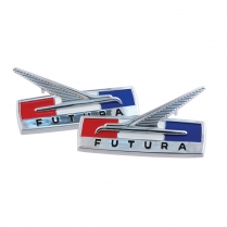 Fender Emblem - Chrome - "Futura" - 1965 Ford Car  