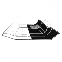 Floor Mat - Rubber - 5" Hump - 1965-72 Ford Truck