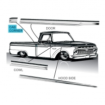 Cab Molding - 1965-66 Ford Truck    