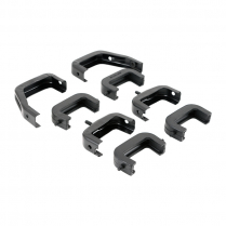 Radiator Mounting Brackets - 3 Row - Black - 1966-77 Ford Bronco
