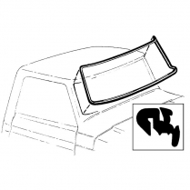 Windshield Seal - with Groove for Chrome - Premium - 1967-72 Ford Truck