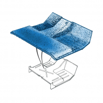 Floor Carpet - Blue - 5" Hump - 1965-79 Ford Truck