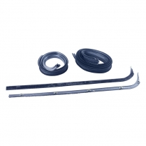 Door Glass Anti-Rattler Kit - with Black Bead - 1967-71 Ford Truck