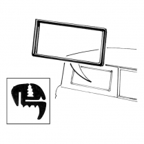 Hardtop Side Window Seal - RH - with Groove for Chrome Molding - 1966-77 Ford Bronco