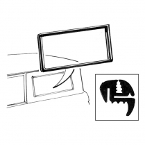 Hardtop Side Window Seal - LH - with Groove for Chrome Molding - 1967-77 Ford Bronco