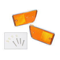 Front Fender Amber Reflectors - Pair - 1968-69 Ford Bronco, 1969-Ford Econoline