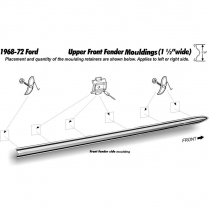 Fender Molding - Side - 1968-72 Ford Truck
