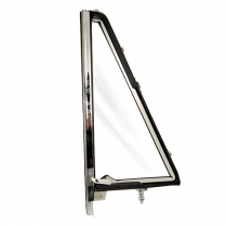 Vent Window Assembly - Left Hand - Chrome - 1966-77 Ford Bronco