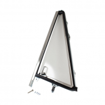 Vent Window Assembly - Stainless Steel - Left Side - 1966-77 Ford Bronco