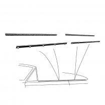 Door & Quarter Window Glass Anti-Rattler Kit - Convertible - Galaxie - 1969 Ford Car  