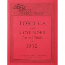 Book - Service Instructions - 1932 Ford Truck, 1932 Ford Car  
