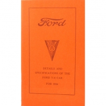 Book - Restorers Guide - 1934 Ford Car  