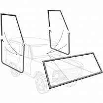 Cab Weather Stripping Kit - with Groove for Chrome - 1966-77 Ford Bronco