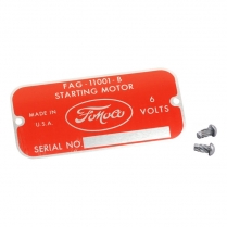 Tag - Starter Motor - 1948-55 Ford Truck, 1949-55 Ford Car