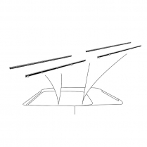 Door & Quarter Window Glass Anti-Rattler Kit - Fastback - Fairlane - 1970-71 Ford Car  