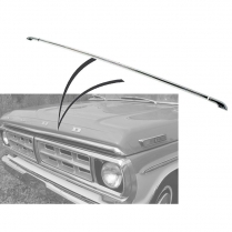 Hood Lip Molding Set - 3 Pieces - 1970-72 Ford Truck