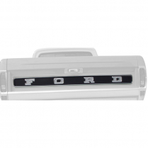 Tailgate Outside Finish Panel - Silver on Black - 1971-72 Ford Truck