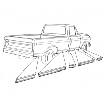 Lower Rocker Molding Set - 1973-79 Ford Truck    