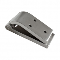 Door Hinge - Right - Upper or Lower - Polished Stainless - 1966-77 Ford Bronco