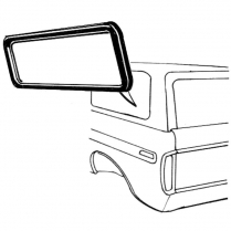 Quarter Window Seals - 1 Pair - Stationary Glass - 1978-79 Ford Bronco