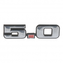 5.0 Fender Emblem - 1967-96 Ford Truck, 1966-96 Ford Bronco   