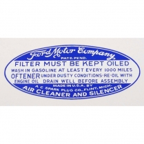 Decal - Oil Filter - 1934-36 Ford Truck, 1934-36 Ford Car  