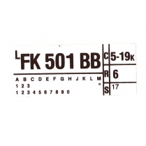 Decal - Engine Code - Police Interceptor - 1975 Ford Car  