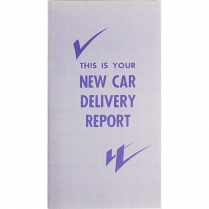 Pamphlet - New Car Delivery - 1949-51 Ford Car  