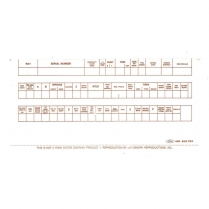 Sheet - New Car Factory Build - 1965 Ford Car