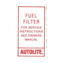 Decal - Fuel Filter - 1967-70 Ford Car  