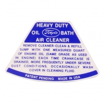 1954 PU AIR CLEANER SERVICE DECAL